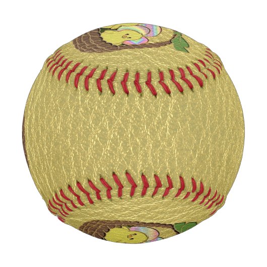 Leder-Look Osterkorb Baseball (Vorderseite)