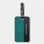 Leder-Look Textur Business Gepäckanhänger (Rückseite vertikal)