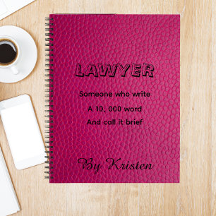 Leder Lustiges Anwalt Journal Personalisiert Recht Notizblock