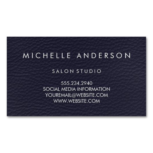 Leder Magnetische Visitenkarte (Vorderseite)