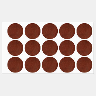 Leder Medium Circle Waterproof Label (1,5") Etiketten