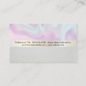 Leder | Metallische Trimm | Pastel Liquid Backgrou Visitenkarte (Rückseite)