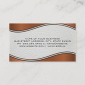 Leder | Metallische Wellenschneide Visitenkarte (Rückseite)