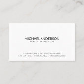 Leder | Minimalistisches Realtor-Logo Visitenkarte (Rückseite)