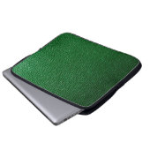 Leder mit abstraktem Muster in grüner Farbe. Abst Laptopschutzhülle (Vorne Knopf)