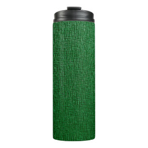 Leder mit abstraktem Muster in grüner Farbe. Abst Thermosbecher