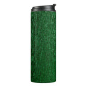 Leder mit abstraktem Muster in grüner Farbe. Abst Thermosbecher (Nach links gedreht)