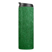 Leder mit abstraktem Muster in grüner Farbe. Abst Thermosbecher (Nach rechts gedreht)
