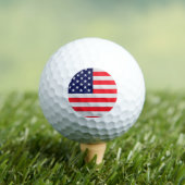 Leder mit Flagge der USA Golfball (Insitu T-Shirt)