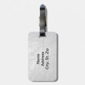 Leder mit Gold-Paris-Akzent für weiße Imitat Gepäckanhänger (Rückseite vertikal)