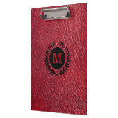 Leder mit Laurel Wreath und Monogram Klemmbrett (Links)
