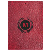 Leder mit Laurel Wreath und Monogram Klemmbrett (Rückseite)