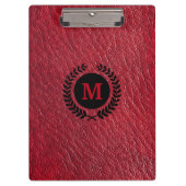 Leder mit Laurel Wreath und Monogram Klemmbrett (Vorderseite)
