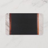 Leder mit Marmor und Holzschnitt Visitenkarte (Rückseite)