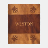 Leder mit Pasten und Namen aussehen - kein echtes Fleecedecke (Vorderseite)