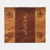 Leder mit Pasten und Namen aussehen - kein echtes Fleecedecke (Vorderseite (Horizontal))