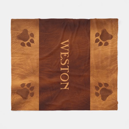 Leder mit Pasten und Namen aussehen - kein echtes Fleecedecke (Vorderseite (Horizontal))