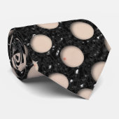 Leder mit Polka Dots Holes Krawatte (Gerollt)