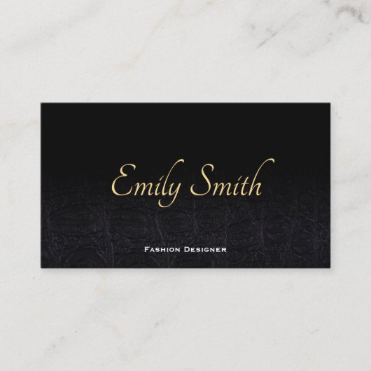 Leder | Modedesigner | Fashionist Visitenkarte (Vorderseite)