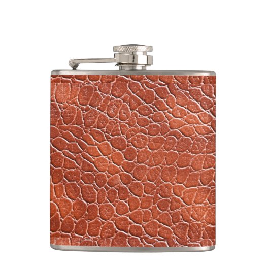 Leder Muster Flachmann (Vorderseite)
