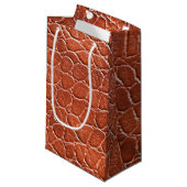 Leder Muster Kleine Geschenktüte (Vorderseite Schrägansicht)