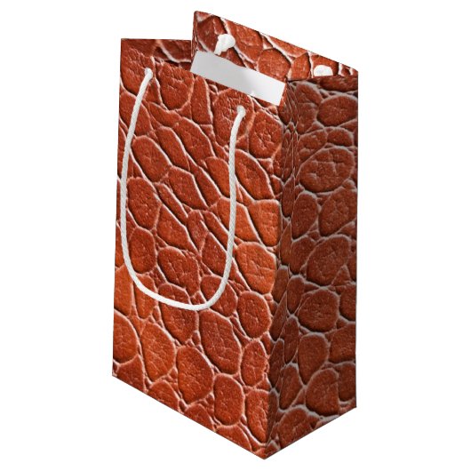 Leder Muster Kleine Geschenktüte (Rückseite Schrägansicht)