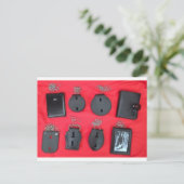 Leder-Neck-Kette-Abzeichen-Holder, Nackenwallet Postkarte (Stehend Vorderseite)