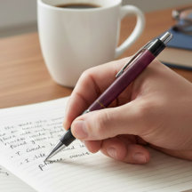 Leder-Optik-Marone-Füller mit anpassbarem Namen