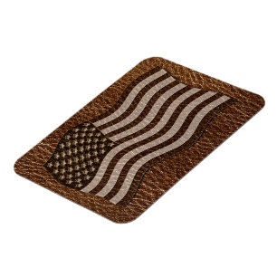 Leder-Optik USA-Flagge Magnet