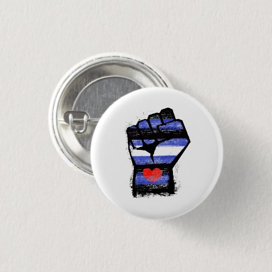 Leder Pride Faust Button (Vorne & Hinten)