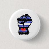 Leder Pride Faust Button (Vorderseite)