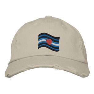 Leder-Pride-Flag bestickte Baseballkappe