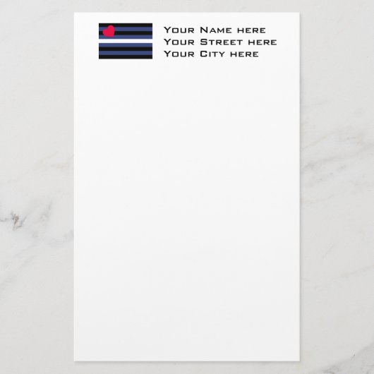 Leder-Pride-Flagge Briefpapier (Vorderseite)
