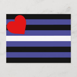 Leder-Pride-Flagge Postkarte
