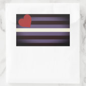 Leder-Pride-Flagge Rechteckiger Aufkleber (Tasche)