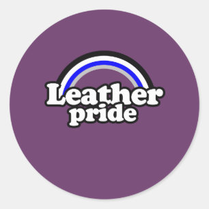 Leder-Pride-Flagge Runder Aufkleber