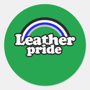 Leder-Pride-Flagge Runder Aufkleber