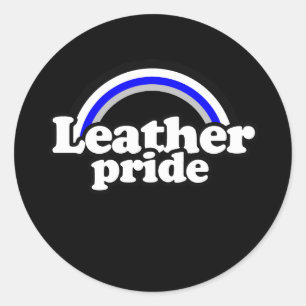 Leder-Pride-Flagge Runder Aufkleber