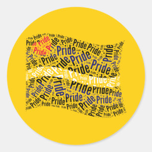 Leder-Pride-Flagge Runder Aufkleber