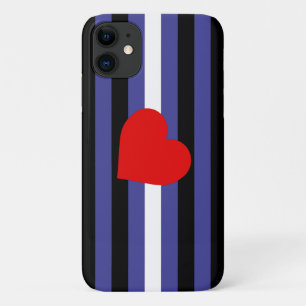 Leder-Pride-Flagge und Herz Case-Mate iPhone Hülle