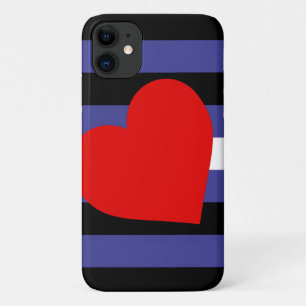 Leder-Pride-Flagge und Herz Case-Mate iPhone Hülle