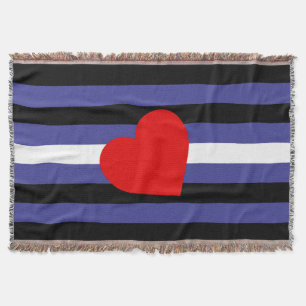Leder-Pride-Flagge und Herz Decke