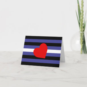 Leder-Pride-Flagge und Herz Karte