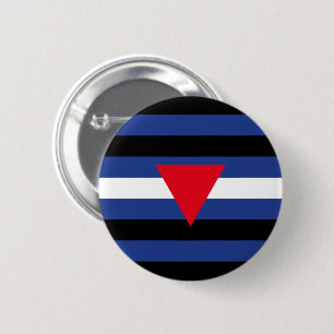 Leder Queer Pride-Flagge Button