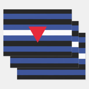 Leder Queer Pride-Flagge Geschenkpapier Set