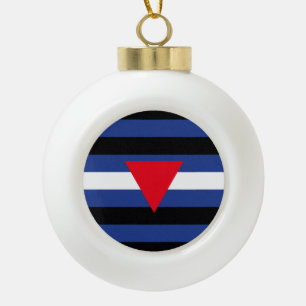 Leder Queer Pride-Flagge Keramik Kugel-Ornament