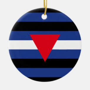 Leder Queer Pride-Flagge Keramik Ornament