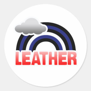 LEDER REGENBOGEN RUNDER AUFKLEBER