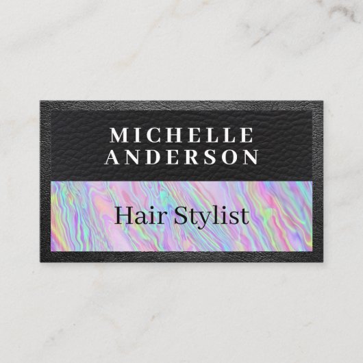 Leder | Regenbogenflüssig Terminkarte (Vorderseite)