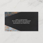 Leder | Rostmetall Visitenkarte (Rückseite)